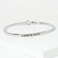 Stand In Faith Engraved Inspirational Bangle Bracelet