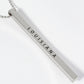 State Of Louisiana Engraved Vertical Bar Pendant Necklace