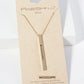 State Of Mississippi Engraved Vertical Bar Pendant Necklace