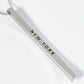 State Of New York Engraved Vertical Bar Pendant Necklace