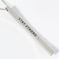 Stay Strong Pink Ribbon Engraved Vertical Bar Pendant Inspirational Necklace