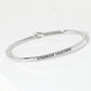 Stronger Together Engraved Inspirational Bangle Bracelet