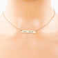 Sweet Dream Engraved Horizontal Bar Pendant Necklace
