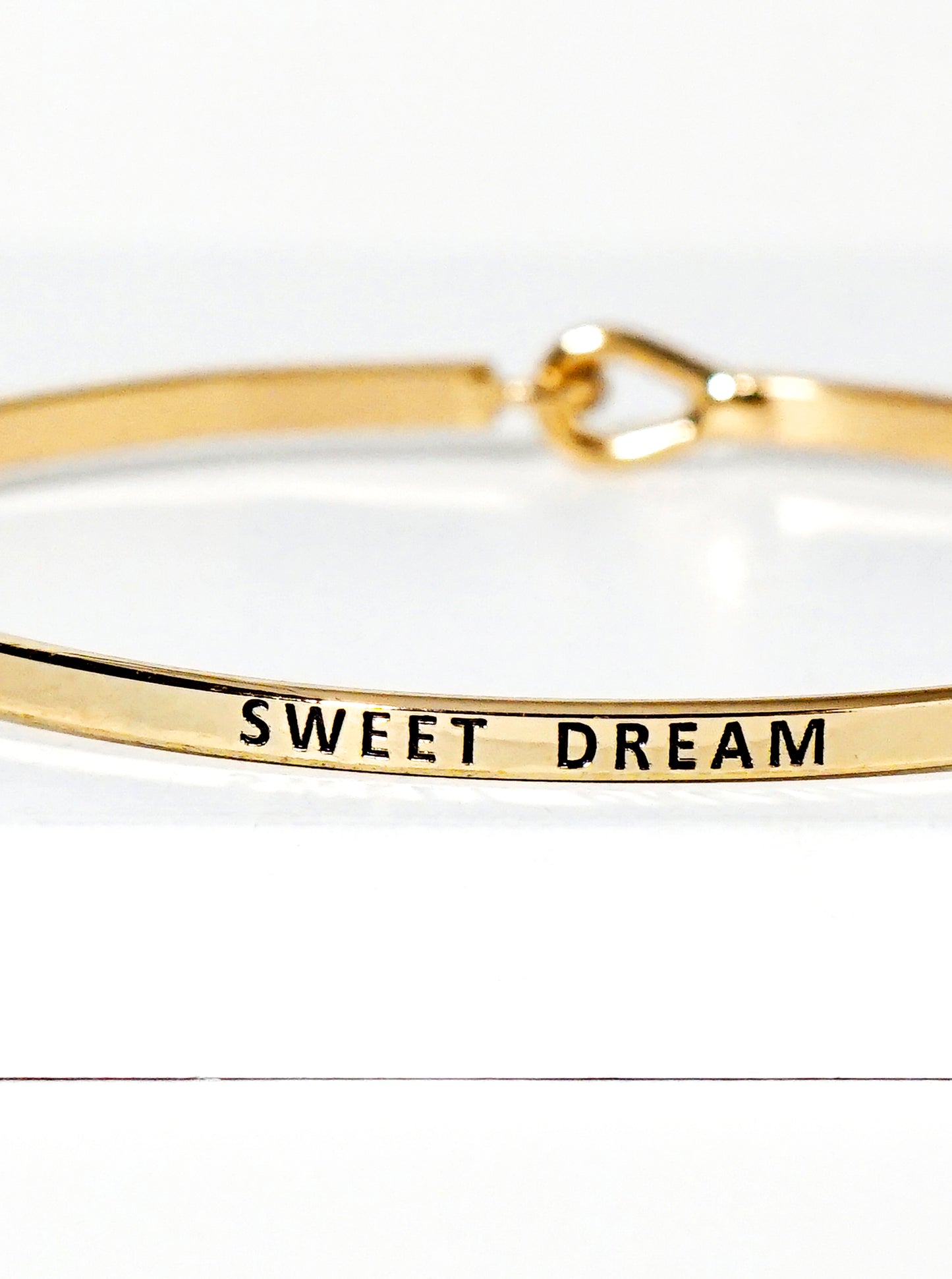 Sweet Dream Engraved Inspirational Bangle Bracelet