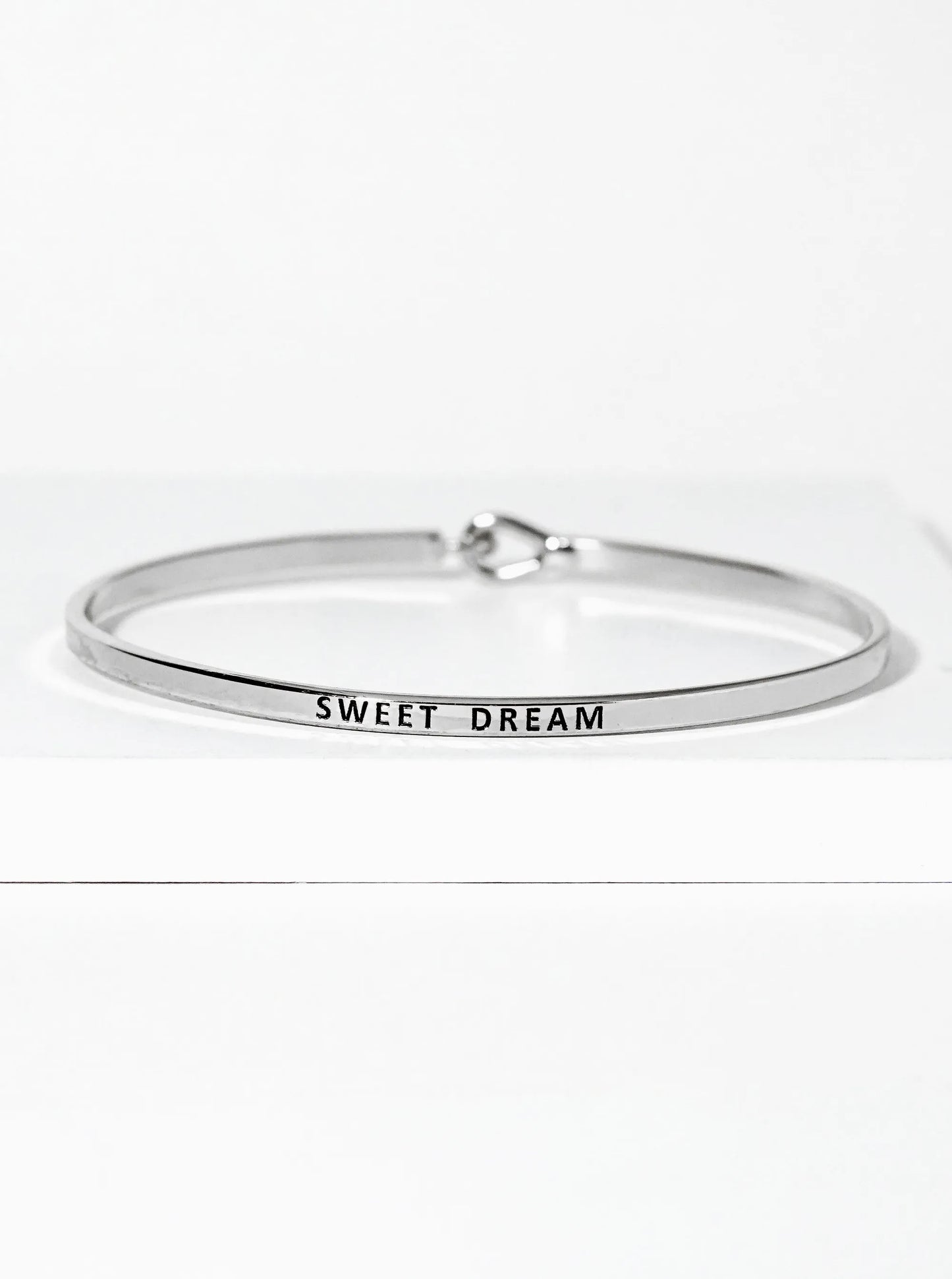 Sweet Dream Engraved Inspirational Bangle Bracelet