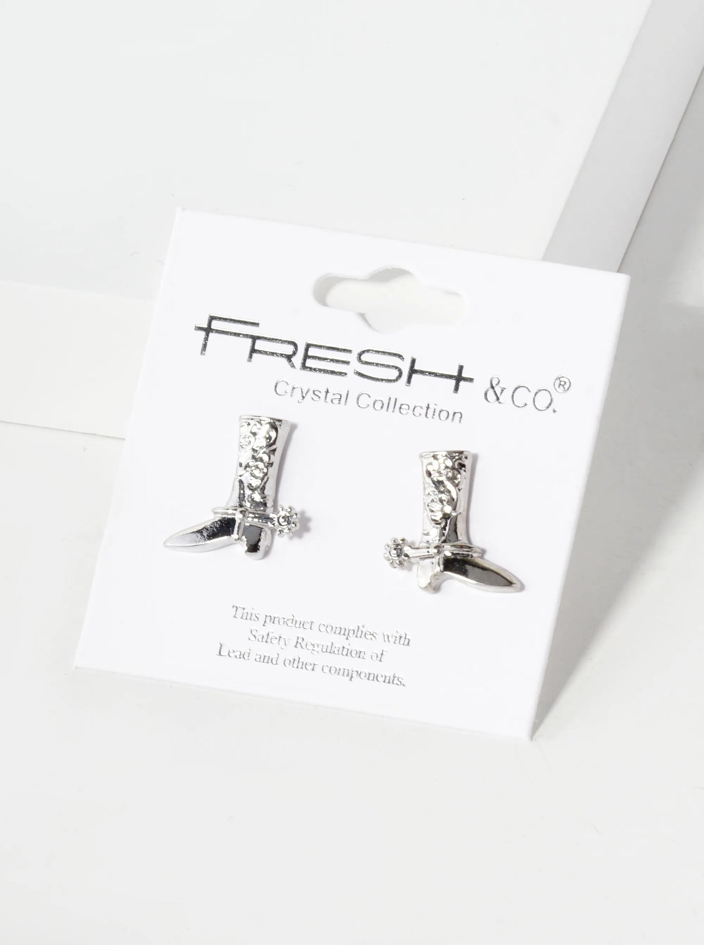 Textured 15mm Cowboy Cowgirl Boot Stud Earrings