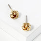 Textured Metal 6mm Dainty Love Knot Stud Earrings