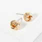 Textured Metal 9mm Love Knot Stud Earrings