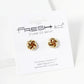 Textured Metal 9mm Love Knot Stud Earrings
