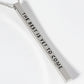 The Best Is Yet To Come Engraved Vertical Bar Pendant Inspirational Necklace