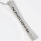 The Places You Will Go Engraved Vertical Bar Pendant Inspirational Necklace