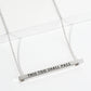 This Too Shall Pass Engraved 18K Gold Dipped Horizontal Brass Bar Pendant Inspirational Necklace
