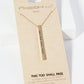 This Too Shall Pass Engraved Vertical Bar Pendant Inspirational Necklace