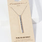 To Me You Are Perfect Engraved Vertical Bar Pendant Inspirational Necklace