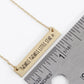 Twinkle Twinkle Little Star Engraved Horizontal Bar Pendant Necklace