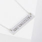 Twinkle Twinkle Little Star Engraved Horizontal Bar Pendant Necklace