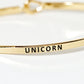Unicorn Engraved Inspirational Bangle Bracelet