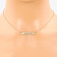 Warrior Engraved Horizontal Bar Pendant Necklace