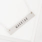 Warrior Engraved Horizontal Bar Pendant Necklace