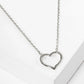 18K Gold Dipped 11mm Delicate Wire Heart Pendant Necklace