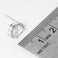 White Gold Dipped 17mm CZ Pave Teardrop Post Stud Earrings