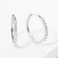 18K Gold Dipped 20mm CZ Pave Huggie Hoop Earrings