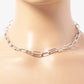 White Gold Dipped 20mm Link Chain Necklace