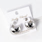 White Gold Dipped 22mm Hollow Puffy Hoop Earrings