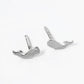 18K Gold Dipped 4mm Dainty Flat Whale Stud Earrings