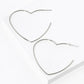 18K Gold Dipped 50mm Heart Shape Lightweight Open Hoop Earrings