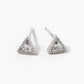 18k Gold Dipped 5mm CZ Triangle Stud Earrings