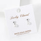 White Gold Dipped 5mm Pearl Drop Stud Earrings