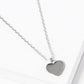 18K Gold Dipped 7mm Brass Heart Pendant Necklace