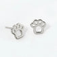 18K Gold Dipped 7mm Flat Paw Stud Earrings