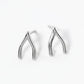 18K Gold Dipped 9mm Wishbone Stud Earrings