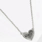 18K Gold Dipped Be Brave Engraved 10mm Heart Pendant Necklace