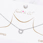 White Gold Dipped Bezel CZ Circle Pendant Delicate Necklace