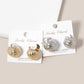White Gold Dipped Brass Ball Stud Earrings