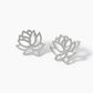 18k Gold Dipped Brass Water Lily Post Stud Earrings