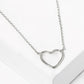 18K Gold Dipped Brushed 12mm Wire Heart Pendant Necklace