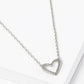 18K Gold Dipped Brushed Metal Heart Pendant Necklace