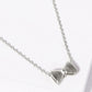 18K Gold Dipped Brushed Metal Ribbon Bow Pendant Necklace