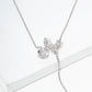 18K Gold Dipped CZ Butterfly Chain Drop Pendant Necklace