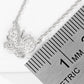 White Gold Dipped CZ Butterfly Pendant Necklace