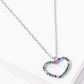 18K Gold Dipped CZ Pave 10mm Heart Pendant Necklace