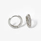 18k Gold Dipped CZ Pave 12mm Huggie Hoop Earrings