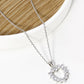 18K Gold Dipped CZ Pave 13mm Heart Pendant Necklace