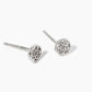 18k Gold Dipped CZ Pave 4mm Round Post Stud Earrings