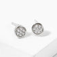 18k Gold Dipped CZ Pave 5mm Round Stud Earrings