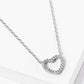 18K Gold Dipped CZ Pave 8mm Heart Pendant Necklace